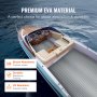 VEVOR Revêtement de sol pour bateau en mousse EVA 2400 x 1160 x 6 mm, plancher de revêtement de sol autocollant antidérapant, 27 840 cm², tapis marin pour bateaux, yacht, ponton, terrasse de kayak