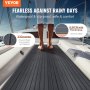 VEVOR Revêtement de sol pour bateau en mousse EVA 2400 x 600 mm, plancher de revêtement de sol autocollant antidérapant, 14 400 cm², tapis marin pour bateaux, yachts, pontons, terrasses de kayak