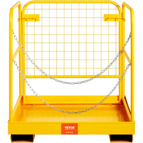 VEVOR Cage de Sécurité Nacelle Chariot Élévateur Plate-Forme 91,4x91,4cm 544,3kg