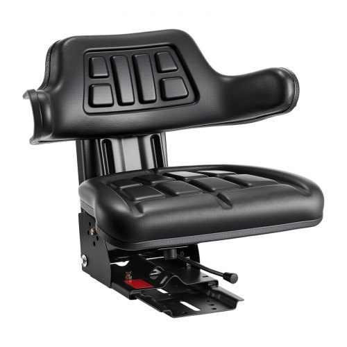 Siège De Tracteur Universel Avec Dossier - PVC Cuir + Mousse, Étanche, Capacité 100 Kg, Réglable