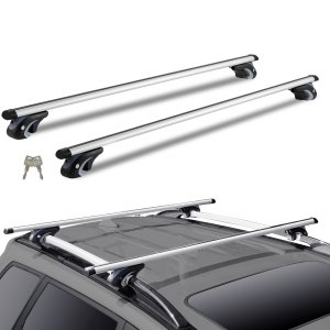 Barres transversales universelles pour toit de voiture T1, toit en  aluminium réglable, barres transversales pour bagages de chargement avec  côté R64 et serrure pour SUV automatique