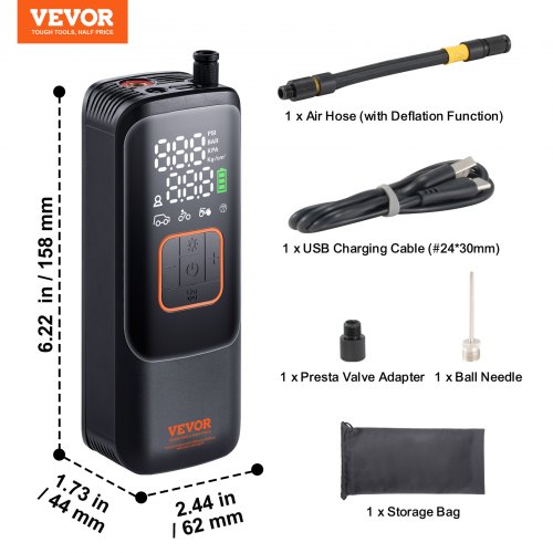 Gonfleur Pneus Voiture Sans Fil Compresseur à Air Portatif, 150