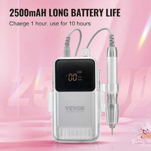 Lime à Ongles électrique Sans Fil Rechargeable - Ponceuse Manucure Multifonction