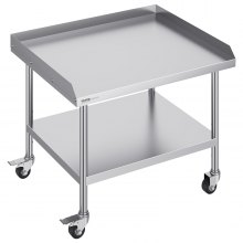 VEVOR Table de Travail en Inox Table de Préparation 76,2x91,4 cm avec 4 Roues