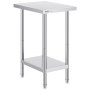 VEVOR Table de Travail Inox Table de Préparation 61x45,7x86,4 cm pour Cuisine