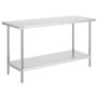 VEVOR Table de Travail Inox Table de Préparation 61x152,4x86,4 cm pour Cuisine