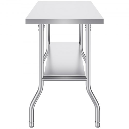 Table de préparation commerciale en acier inoxydable avec étagères ouvertes, établi multifonctionnel à un niveau pour cuisine, table de cuisson en métal (50 x 50 x 80 cm Table de préparation commerciale en acier inoxydable avec étagères ouvertes, établi multifonctionnel à un niveau pour cuisine, table de cuisson en métal (50 x 50 x 80 cm