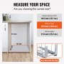 mesurez l'espace de votre armoire pour la poubelle coulissante VEVOR : 10,2" de largeur, 18,4" de profondeur, 21,8" de hauteur.