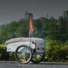 VEVOR Remorque de vélo, capacité de charge de 45 kg, chariot de transport, rangement compact pliable avec attelage, housse imperméable, roues de 406 mm, pour les roues de vélo de 558,8 mm à 711,2 mm