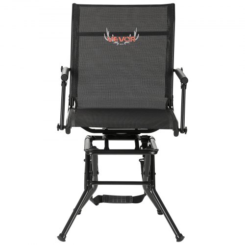 VEVOR Chaise de Chasse Pivotante à 360°, Siège de Chasse Pliable, Portable et Silencieux, Cadre en Acier Robuste avec Bandoulière Réglable, Capacité de Charge de 136 kg, pour Pêche et Camping