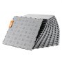 VEVOR Dalles de garage emboîtables, lot de 25, carrelage PP de revêtement de sol garage, 305 x 305 x 13,4 mm, texture double face antidérapante, pour garages, sous-sols, ateliers de réparation, argent