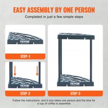 VEVOR Support Range Outils de Jardin 19 Emplacements Porte-outils de Garage en PP pour Rangement, Organisation, Stockage des Coins d'Abri Extérieur des Outils, Râteaux, Balais, Pelles à Long Manche