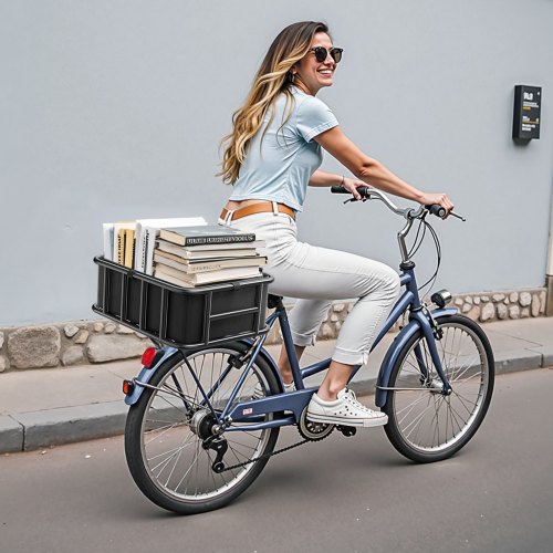 Panier Arrière De Vélo En Saule Naturel VidaXL - Avec Couvercle, Pour Transport Animaux Ou Courses