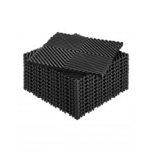 VEVOR Tapis dalle de sol de drainage modulaire emboîtable 310x310 mm 12 pcs noir