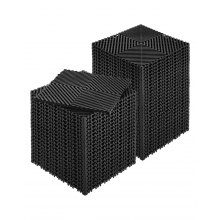 VEVOR Tapis dalle de sol de drainage modulaire emboîtable 310x310 mm 50 pcs noir