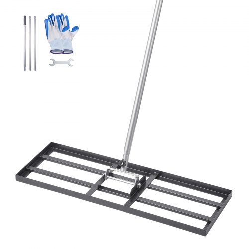 Râteau De Nivellement Pelouse VEVOR – Plaque 762x254 Mm, Manche Réglable, Acier Carbone, Pour Jardin, Terrain - 5