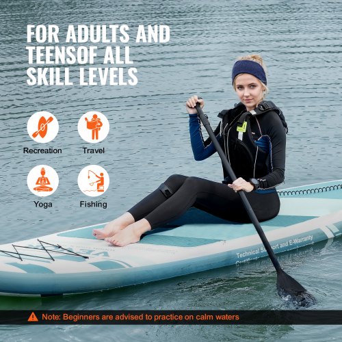 Paddle Gonflable SUP 323 Cm Avec Siège - Léger, Complet (pompe, Pagaie, Sac), Capacité 159 Kg