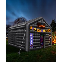 VEVOR Tente de fête gonflable pour discothèque 5 x 4 x 3,8 m avec lumières noir