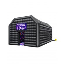 VEVOR Tente de fête gonflable pour discothèque 8 x 6 x 4 m avec lumières noir