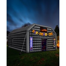 VEVOR Tente de fête grande tente cube gonflable de discothèque 9 x 6 x 4 m noir