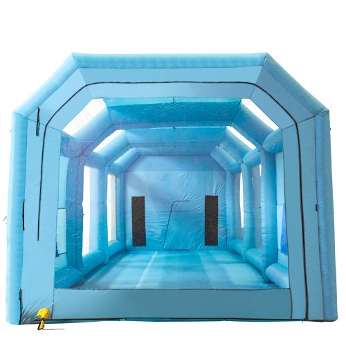 Cabine De Peinture Gonflable 12x5x4 M - Tente Tunnel Avec Filtration, Ventilateurs 1100W + 330W, Pour Voitures/motos