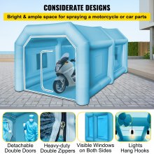 VEVOR Cabine de Peinture Gonflable Tente Peinture 4x2,5x2,2 m Atelier Garage