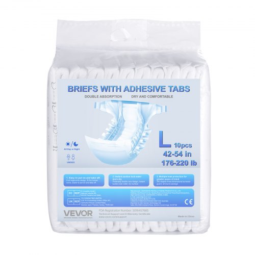 Couches Adultes Taille L Avec Languettes Adhésives - Lot De 40 - Haute Absorption