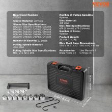 VVEVOR Kit Extracteur de Roulements et Silentbloc 28PCs en Acier avec Coffret