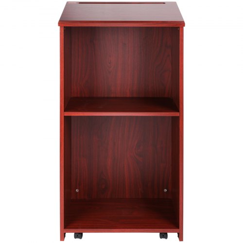 Pupitre De Conférence VEVOR Bois MDF 40x60x120cm - Lutrin Avec Roulettes Et Étagère