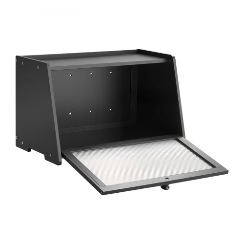 Yuecoom Boîte à Pain Grande Capacité Design Contemporain - Rangement Cuisine Métal Noir