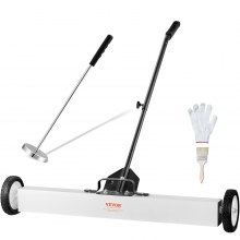 VEVOR Balayeuse Magnétique Télescopique 91 cm Outil de Ramassage Vis Métaux