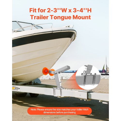 Support De Treuil VEVOR 1633 Kg – Plaque Montage Pour Attelage 50 Mm, Acier Thermolaqué, Pour VTT/UTV/Camionnettes