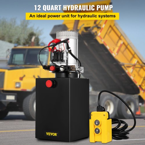 Pompe Hydraulique Électrique 12V 2850 Tr/min - Double Action Pour Remorque Et Élévateurs