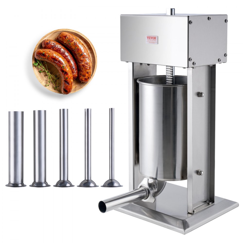 VEVOR Poussoir à Saucisses Électrique 12L Machine à Saucissons Verticale en Inox