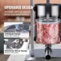 VEVOR Poussoir à Saucisses Électrique 12L Machine à Saucissons Verticale en Inox