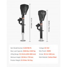 VEVOR Cric de Remorque Électrique Charge 2267 kg pour Remorques Camping-cars