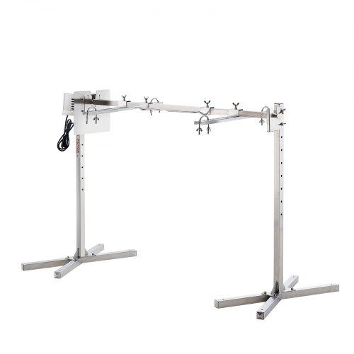 VEVOR Barbecue Rôtissoire 116 Cm - Kit Rôtisserie Électrique 60 Kg, Moteur 52W, Inox, Hauteur Réglable, Bouclier Thermique, Pour Agneau Et Porcelet