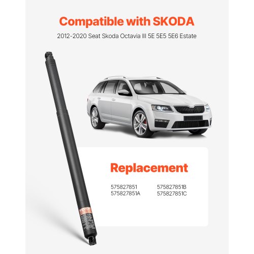 Vérin électrique Hayon Arrière Droit Pour Skoda Octavia III Combi - Référence 5E9827852, Neuf, Garantie 2 Ans