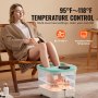 VEVOR Bain de Pieds de Massage Chauffant Masseur Pédicure Pliable 35°C - 48°C