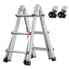 VEVOR Échelle télescopique à cadre en A en aluminium 2880 mm 149,7 kg extérieur