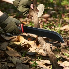 VEVOR Kit de Couteau Hachette et Machette de Chasse avec Étui Lampe de Poche