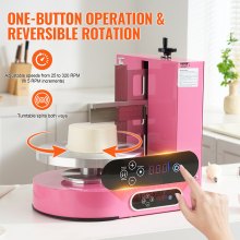 VEVOR Machine à Glacer les Gâteaux 4-12 po Lisseur pour Glaçage Pâtisserie Rose