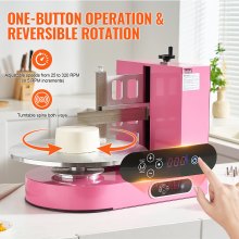 VEVOR Machine à Glacer les Gâteaux 4-16 po Lisseur pour Glaçage Pâtisserie Rose