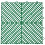 VEVOR Lot de 55 carreaux de sol entrelacés avec trou de vidange 30,5 x 30,5 cm pour l'extérieur Carrelage de sol carré en polypropylène Vert