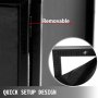 Dj Façade En Lycra Noir écran Dj Dépliable 40x270 Cm Facile à Installer Support