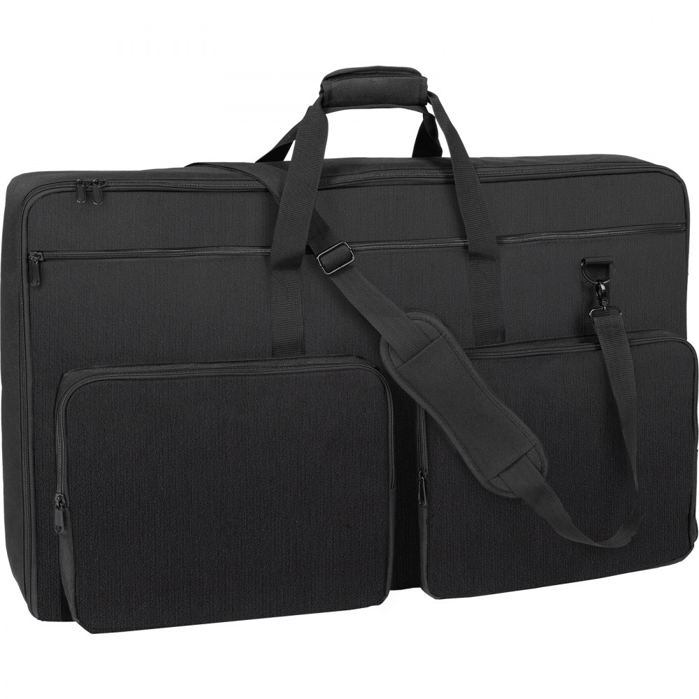 VEVOR Sac de transport rembourré pour table de mixage DJ, tissu Oxford 1200D, sac de transport pour équipement DJ avec une poche de rangement, bandoulière amovible de 4,92 pieds, rembourrage de 0,39 p