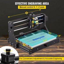 VEVOR Machine à Graver Laser CNC 3018 Graveur Laser 2500 mW Zone de Travail 30x18x4,5 cm, Carte de Contrôle GRBL, Haute Précision, pour Graver Bois, Plastique, Acrylique, Résine, Fibre de Carbone