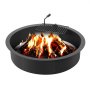 VEVOR Anneau de foyer feu de camp acier avec gril pour barbecue extérieur 1016mm