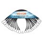 VEVOR Lot de 50 Tendeurs Plats 20x530 mm Sangles Élastiques avec Crochet en S