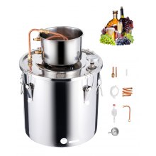 VEVOR Distillateur Alambic Chaudière à Spiritueux Inox 30 L Kit de Brassage